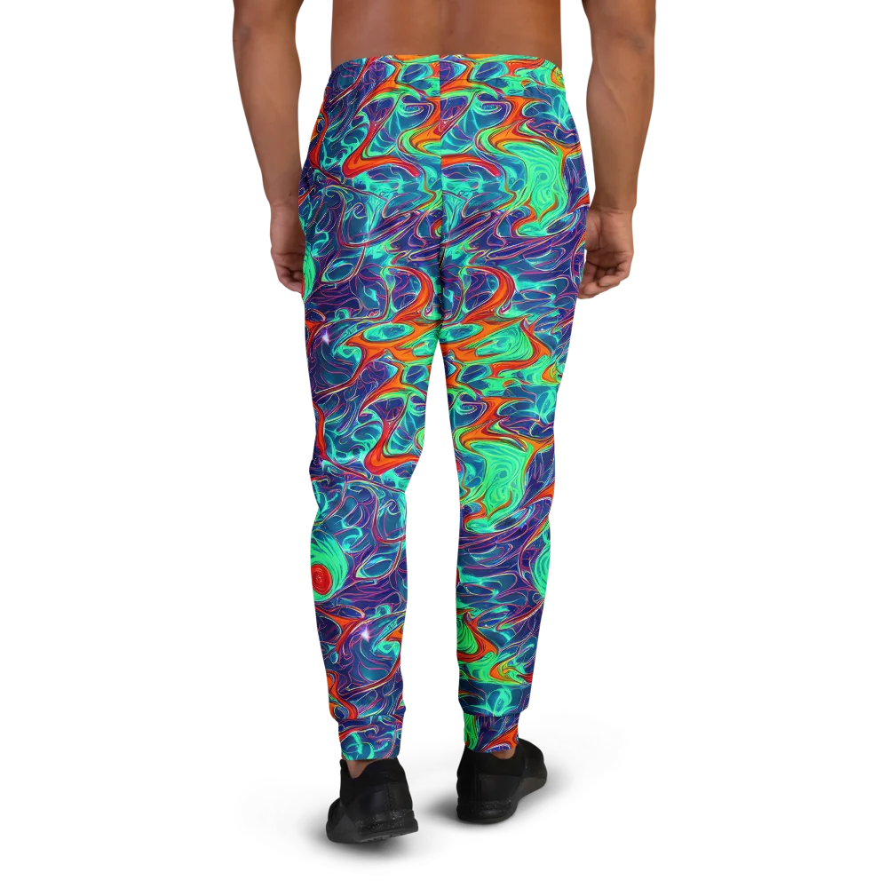 Cosmic Meltwater on Men's Joggers — Back