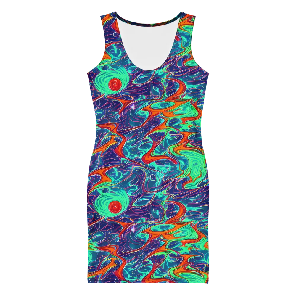 Cosmic Meltwater on Bodycon Dress — Front