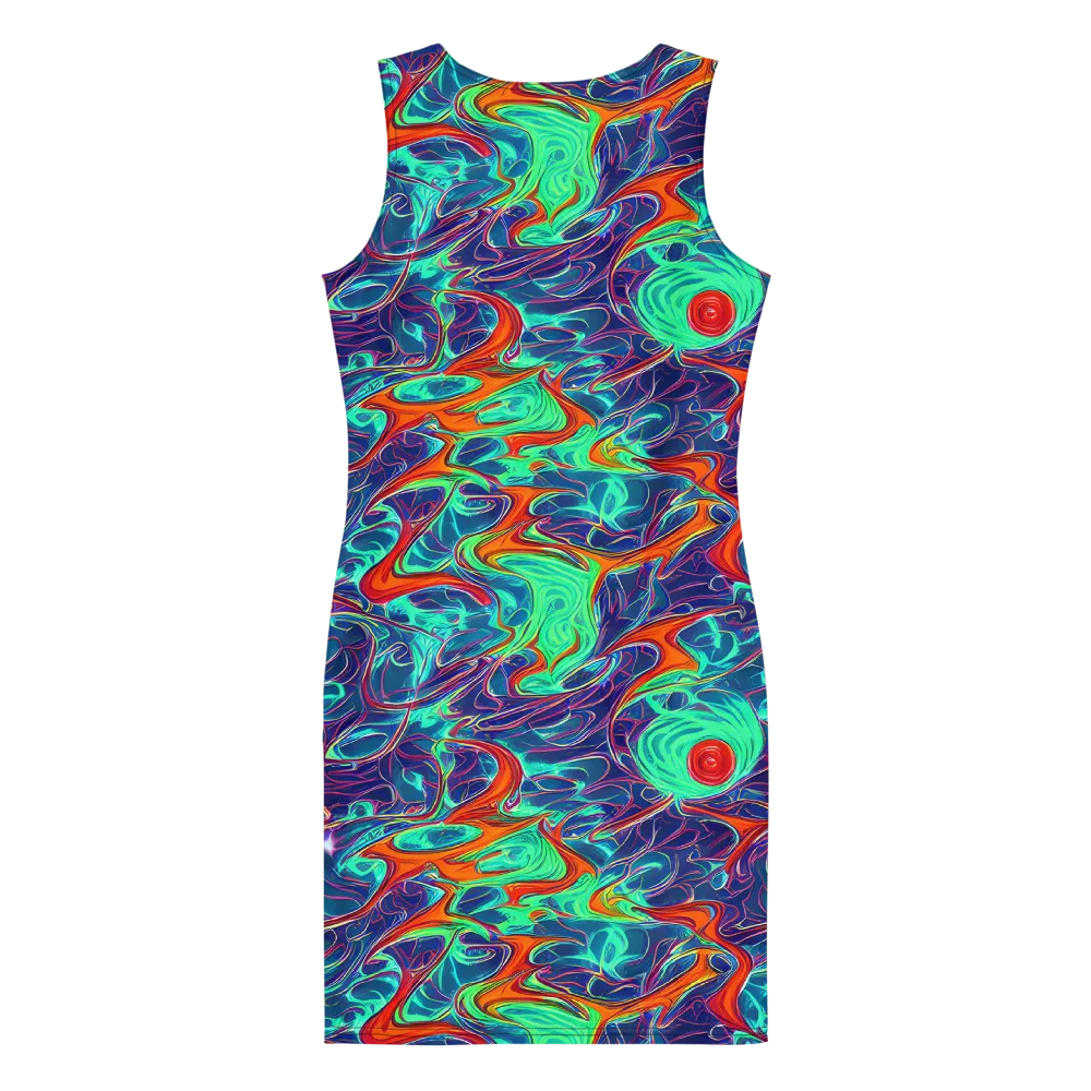 Cosmic Meltwater on Bodycon Dress — Back