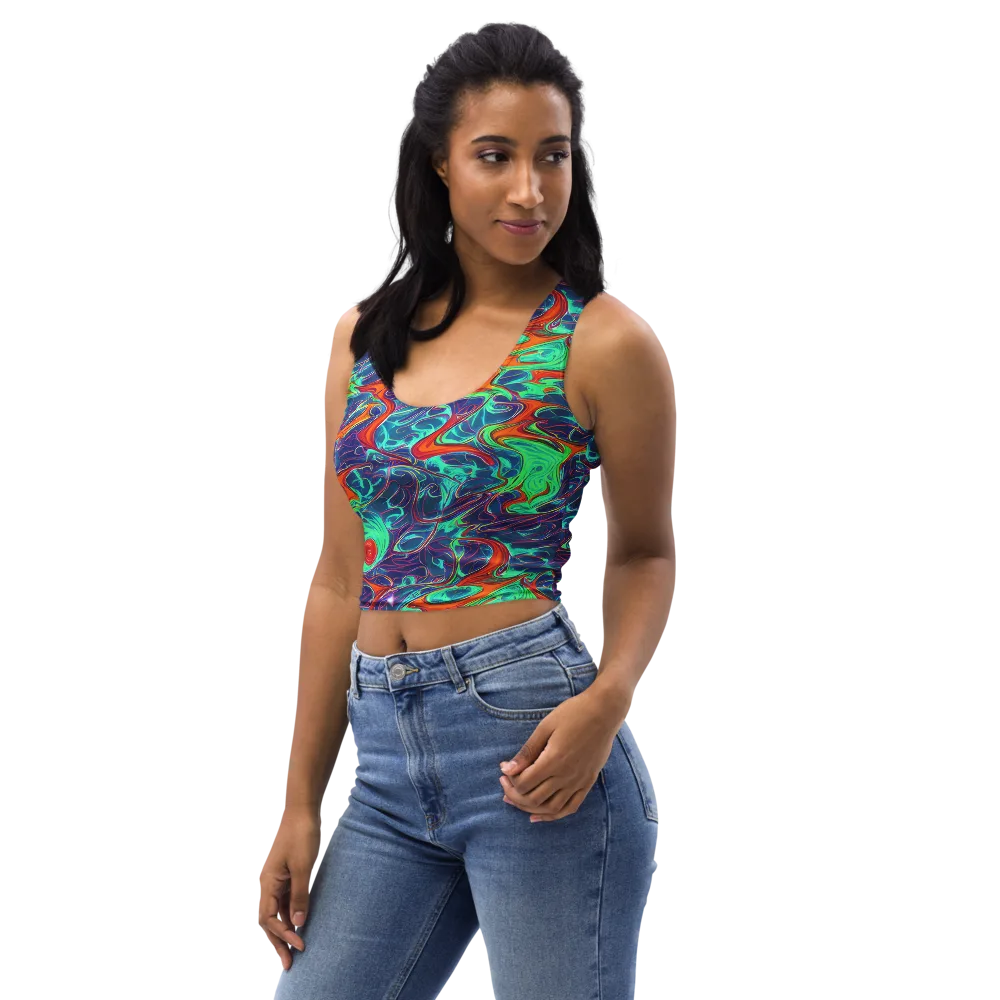 Cosmic Meltwater on Crop Top — Left Front