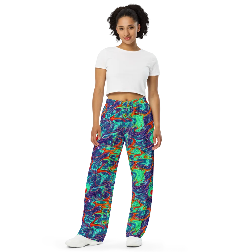 Cosmic Meltwater on Wide-Leg Pants — Front