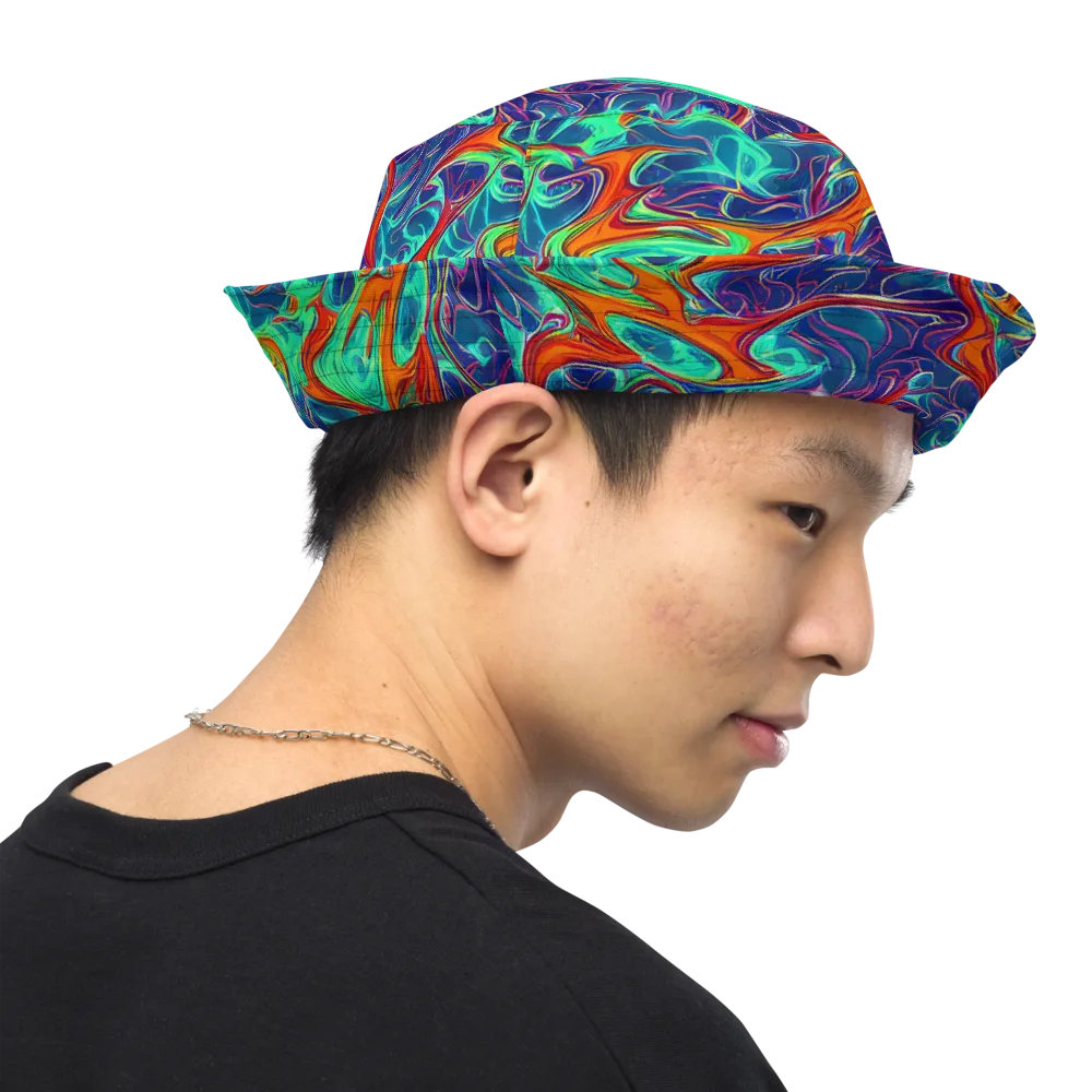 Cosmic Meltwater on Reversible Bucket Hat — Right Outside