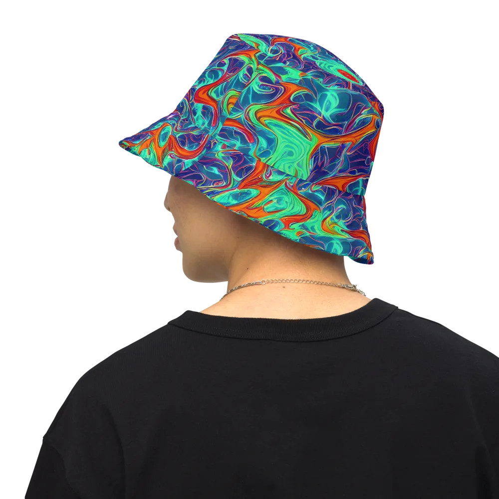Cosmic Meltwater on Reversible Bucket Hat — Back Inside