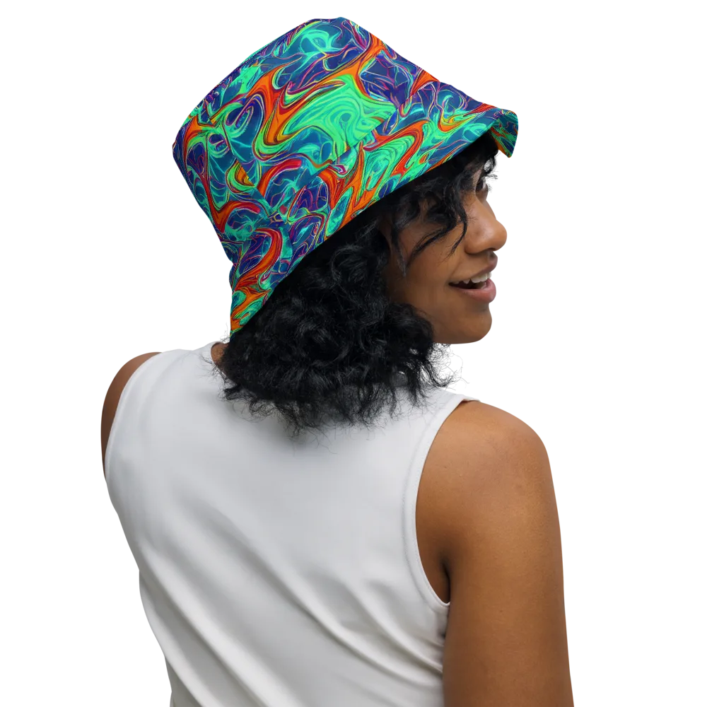 Cosmic Meltwater on Reversible Bucket Hat — Right Outside