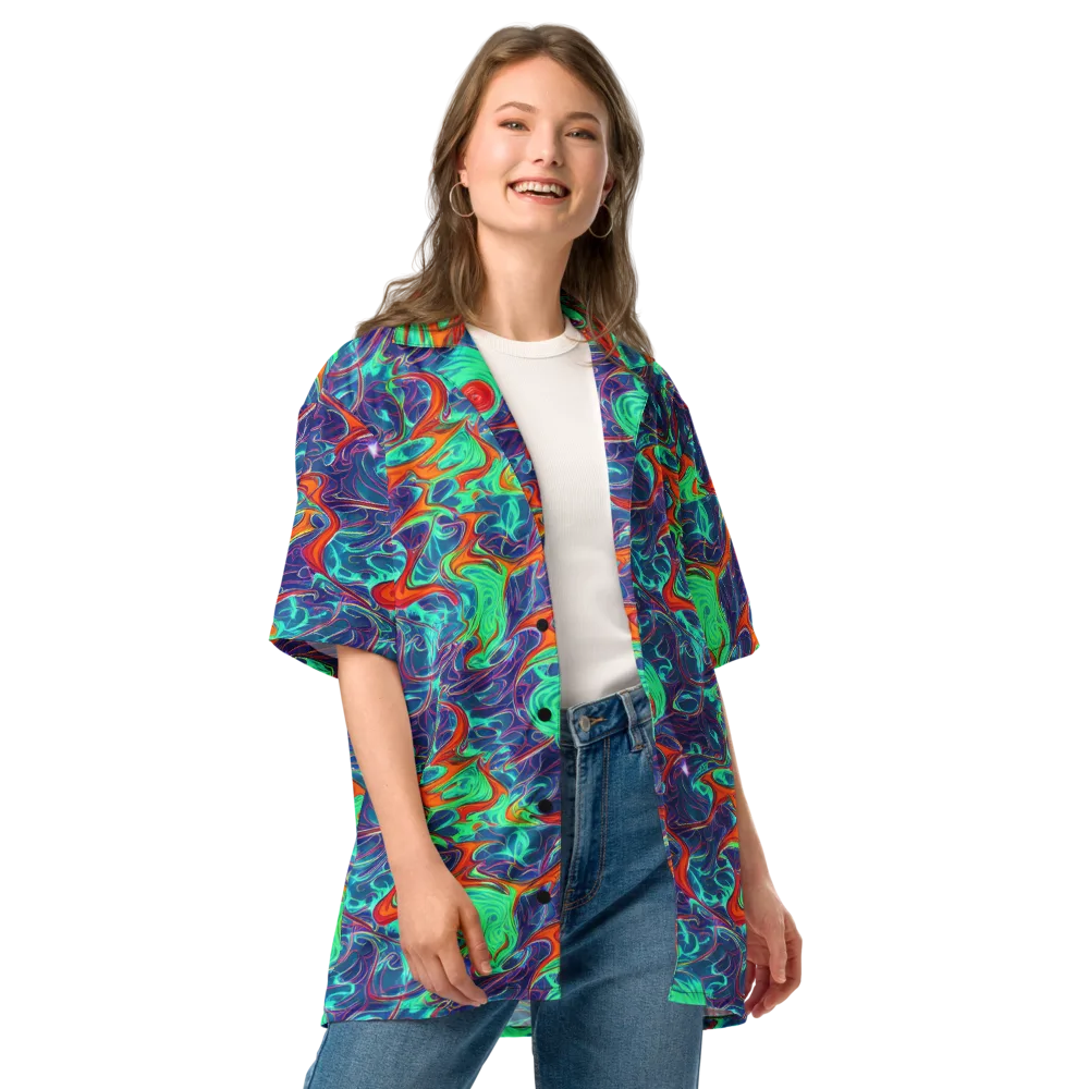 Cosmic Meltwater on Button Shirt — Front