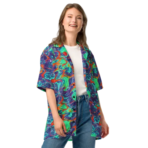 Cosmic Meltwater on a Button Shirt