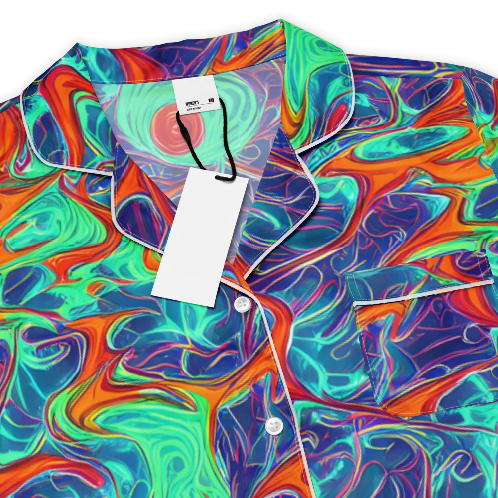 Cosmic Meltwater on Women's Short Sleeve Pajama Top — Product details