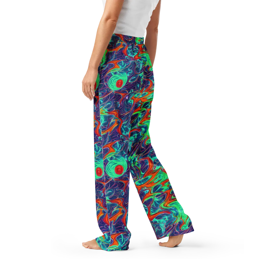 Cosmic Meltwater on Women's Pajama Pants — Left