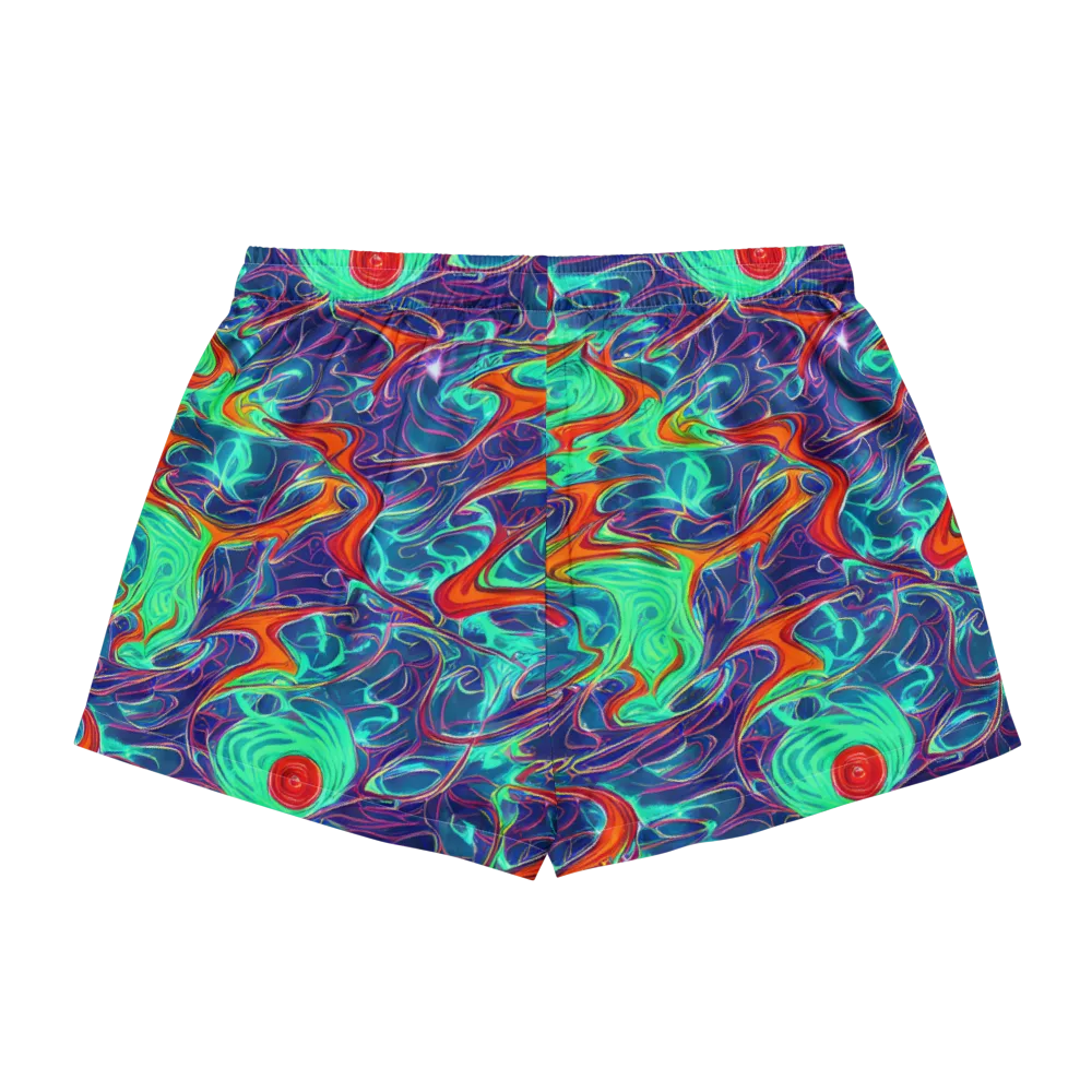 Cosmic Meltwater on Women's Pajama Shorts — Back