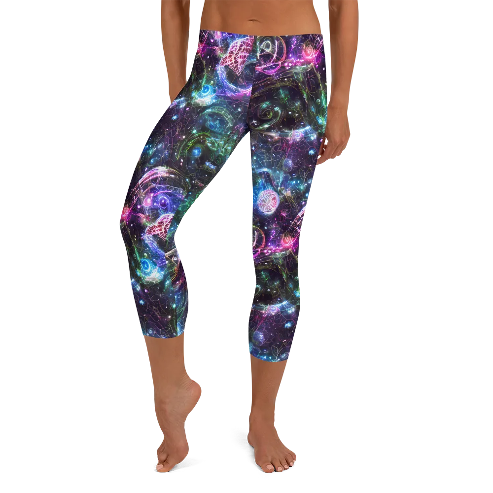 Vortex Spectrum on Capri Leggings — Front