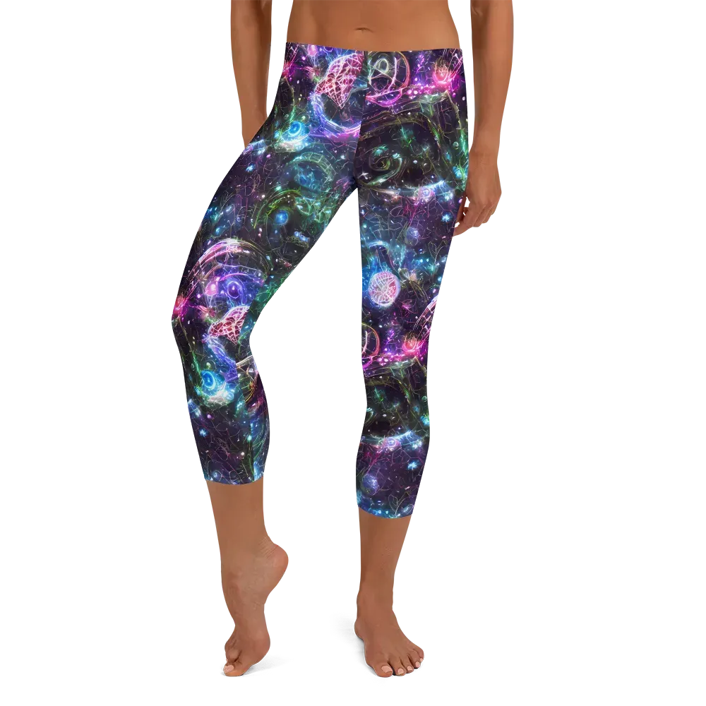 Vortex Spectrum on Capri Leggings — Front