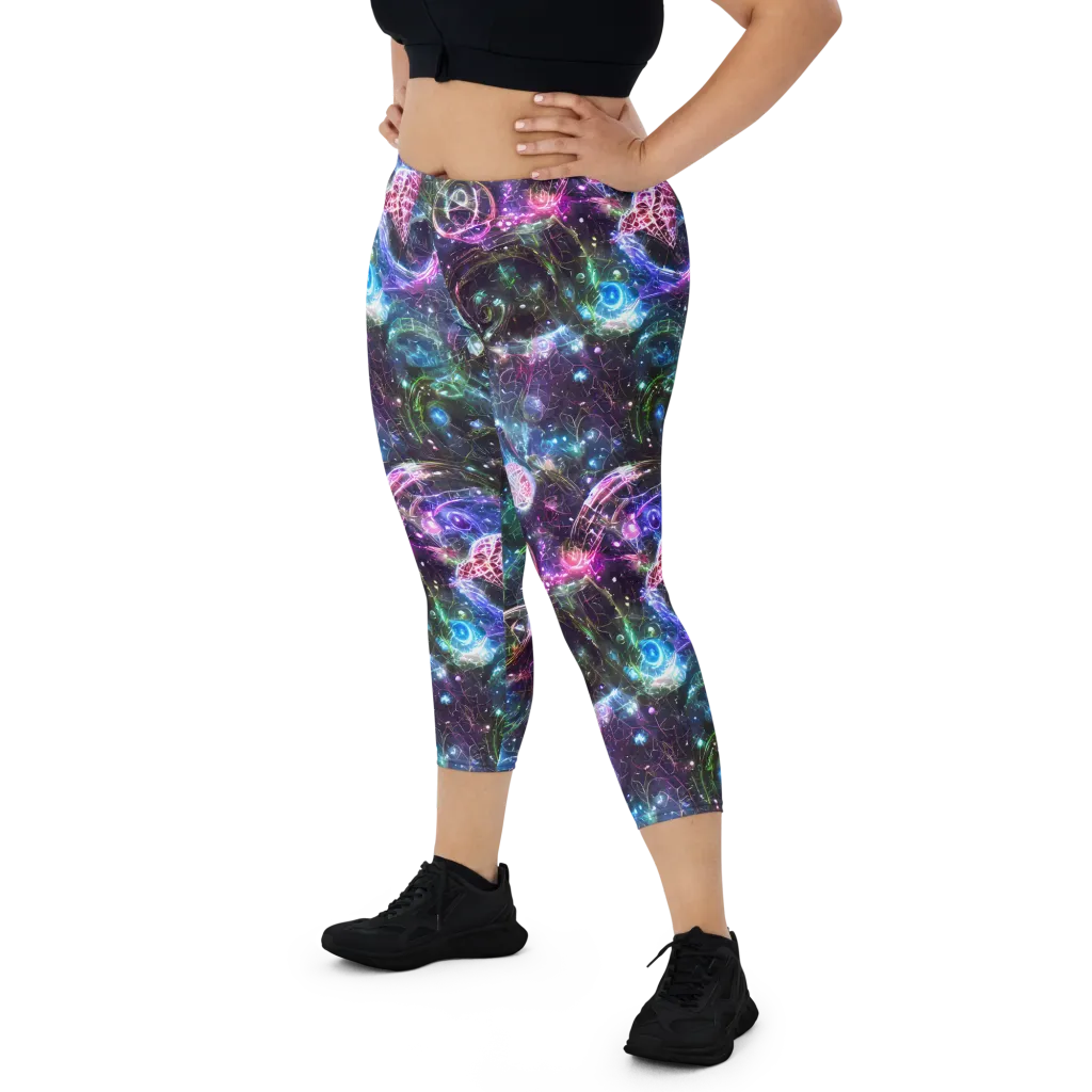 Vortex Spectrum on Capri Leggings — Front