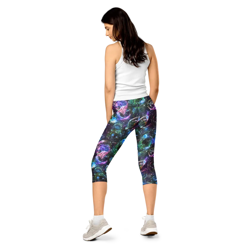 Vortex Spectrum on Capri Leggings — Back