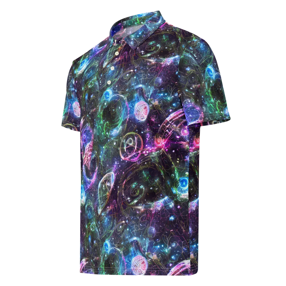 Vortex Spectrum on Men's Slim Fit Polo Shirt — Left Front