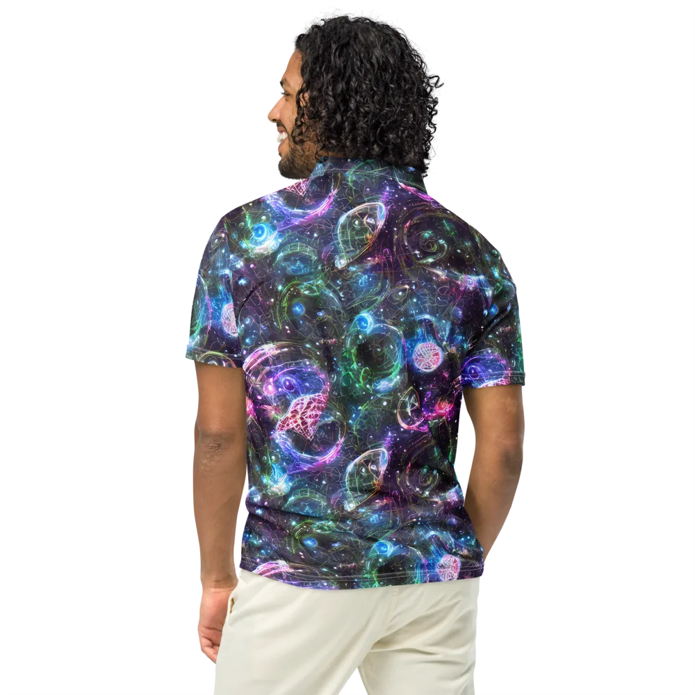 Vortex Spectrum on Men's Slim Fit Polo Shirt — Back