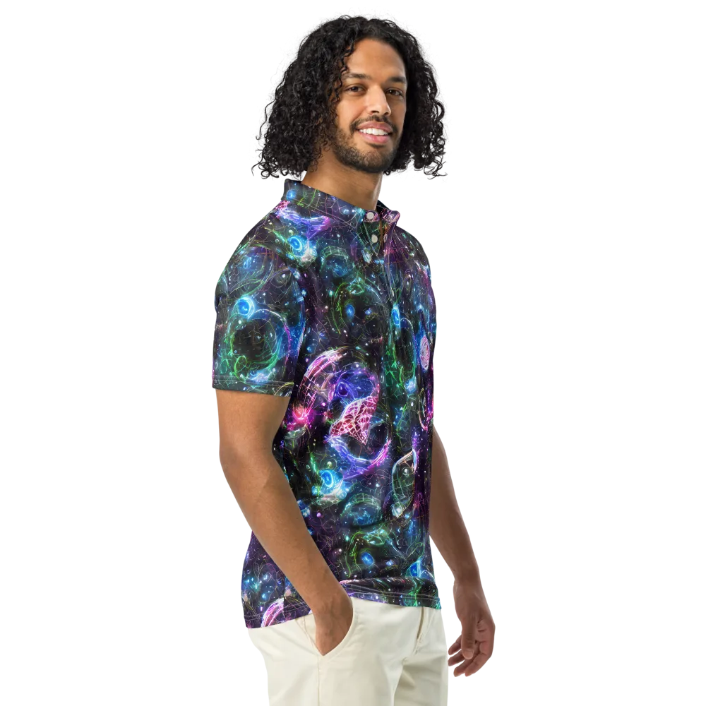 Vortex Spectrum on Men's Slim Fit Polo Shirt — Right Front