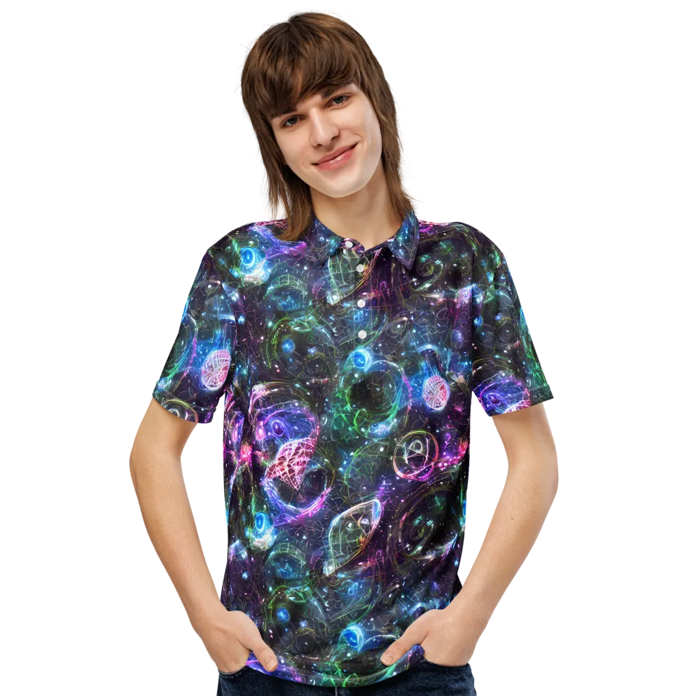 Vortex Spectrum on Men's Slim Fit Polo Shirt — Front
