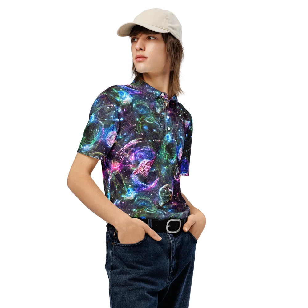 Vortex Spectrum on Men's Slim Fit Polo Shirt — Right Front