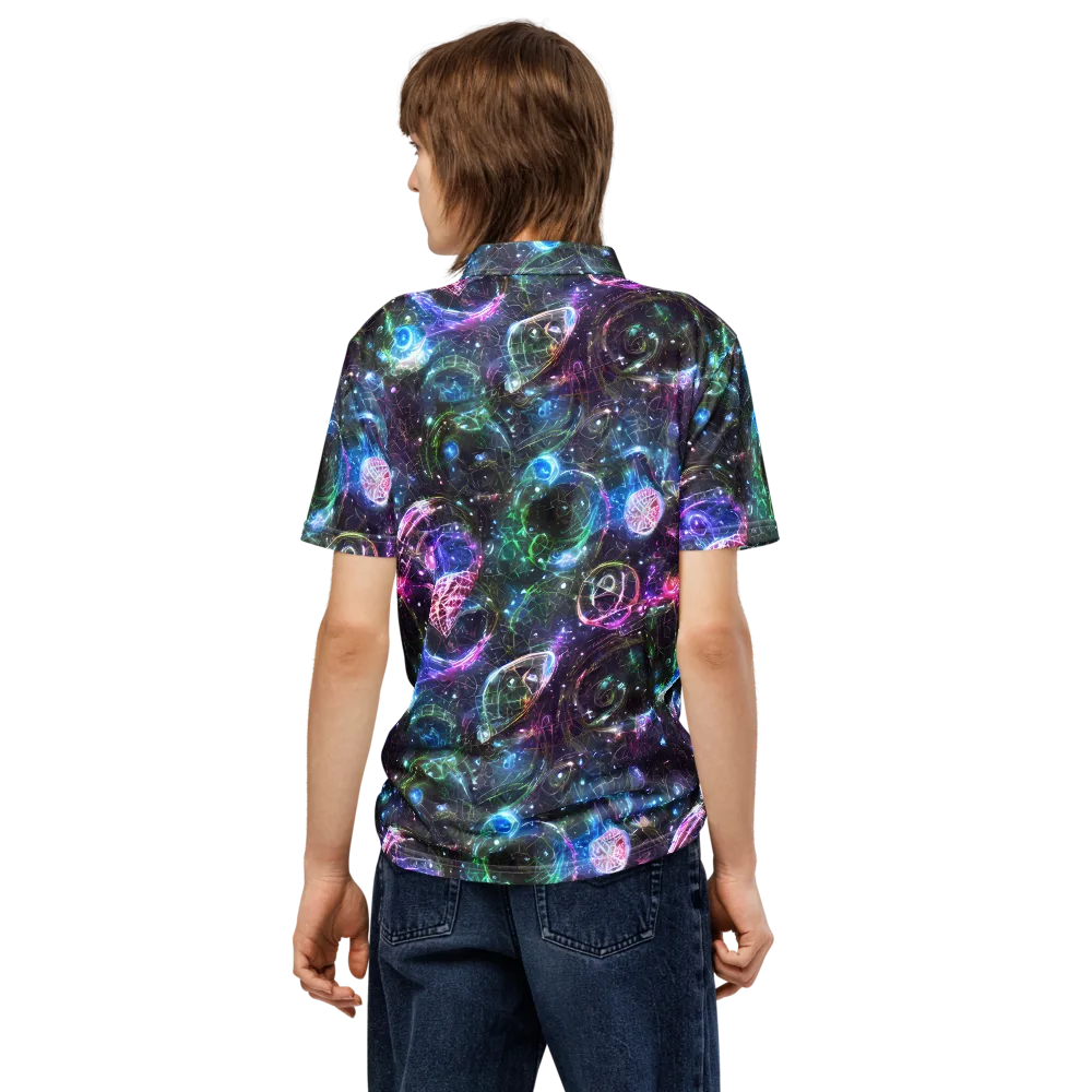 Vortex Spectrum on Men's Slim Fit Polo Shirt — Back