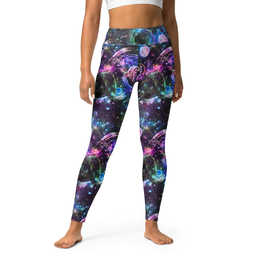 Vortex Spectrum on Yoga Leggings — Front