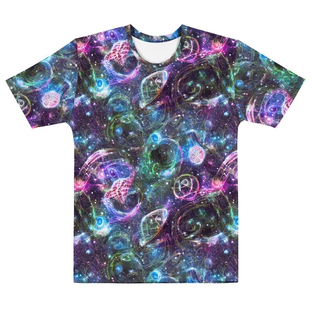 Vortex Spectrum on Men's Cotton Crew Neck T-Shirt — Front