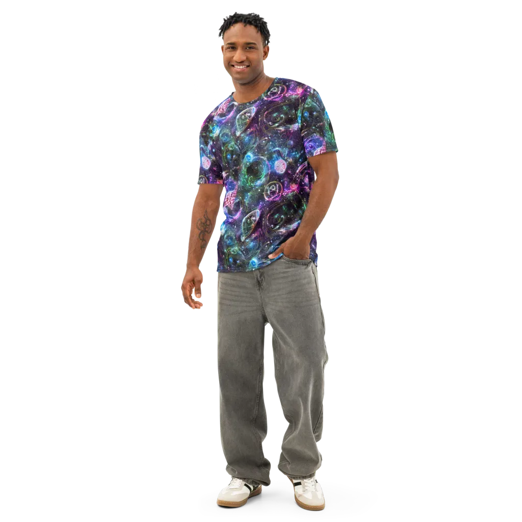 Vortex Spectrum on Men's Cotton Crew Neck T-Shirt — Front