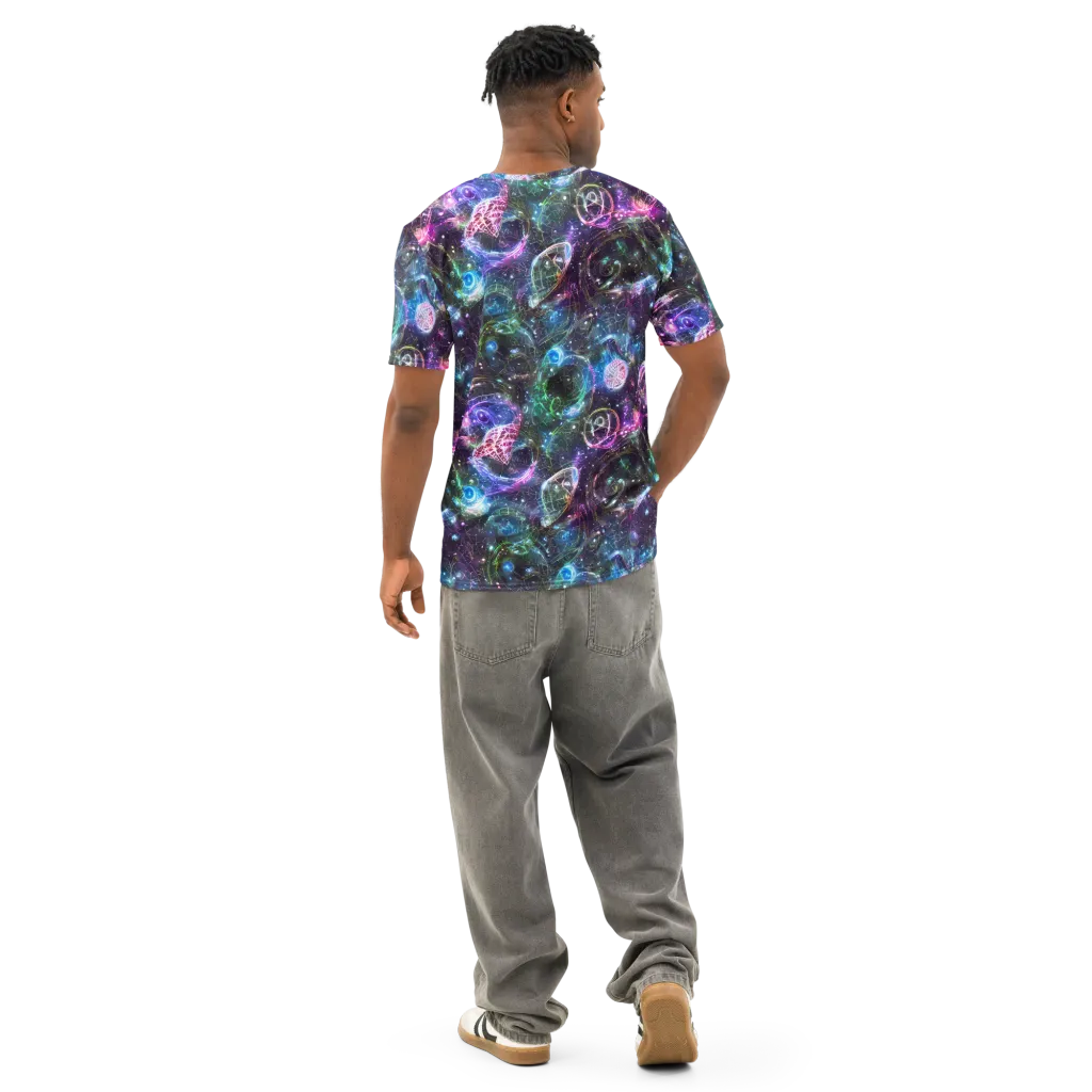 Vortex Spectrum on Men's Cotton Crew Neck T-Shirt — Back