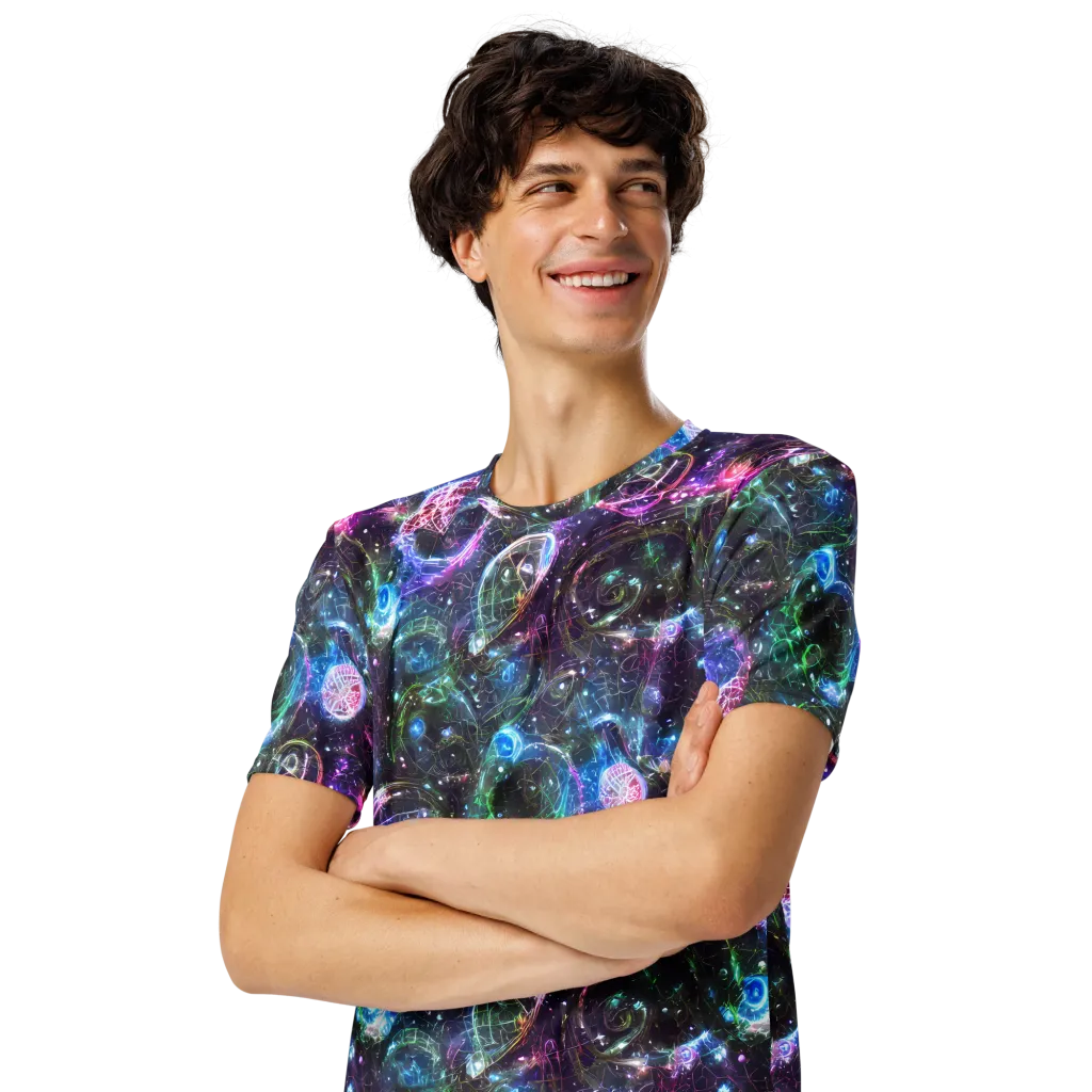Vortex Spectrum on Men's Crew Neck T-Shirt — Left Front