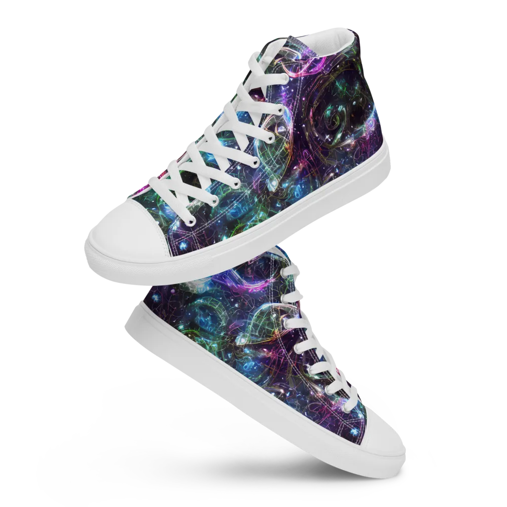 Vortex Spectrum on Men's High Top Canvas Shoes — Front
