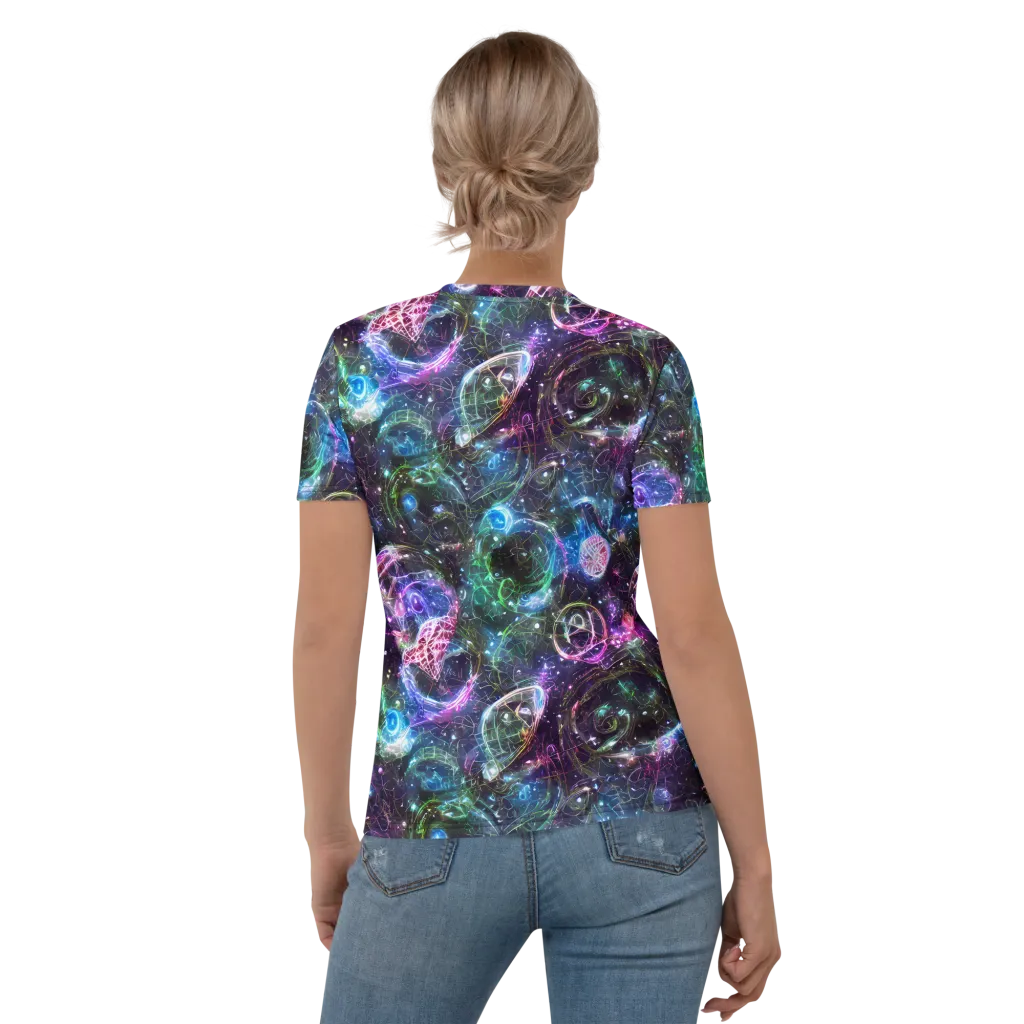 Vortex Spectrum on Women's Crew Neck T-Shirt — Back