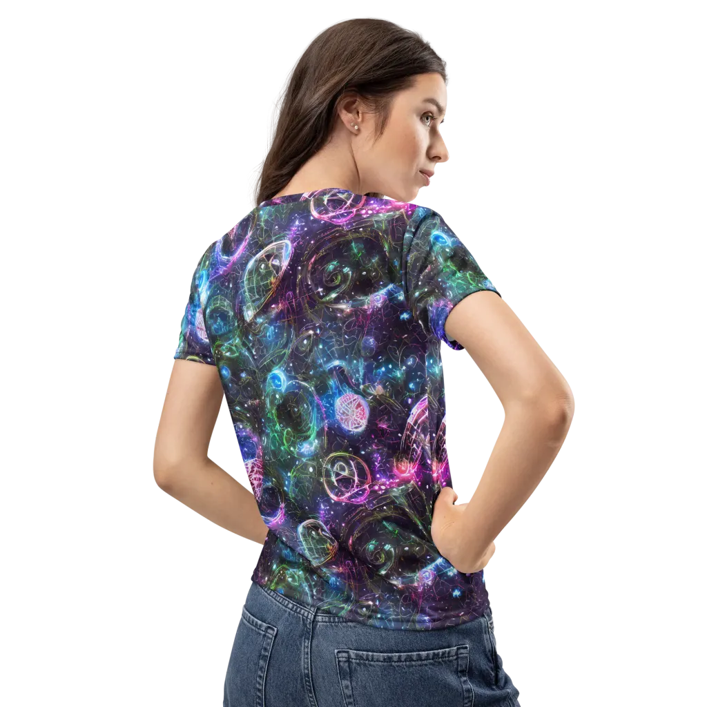 Vortex Spectrum on Women's Crew Neck T-Shirt — Back