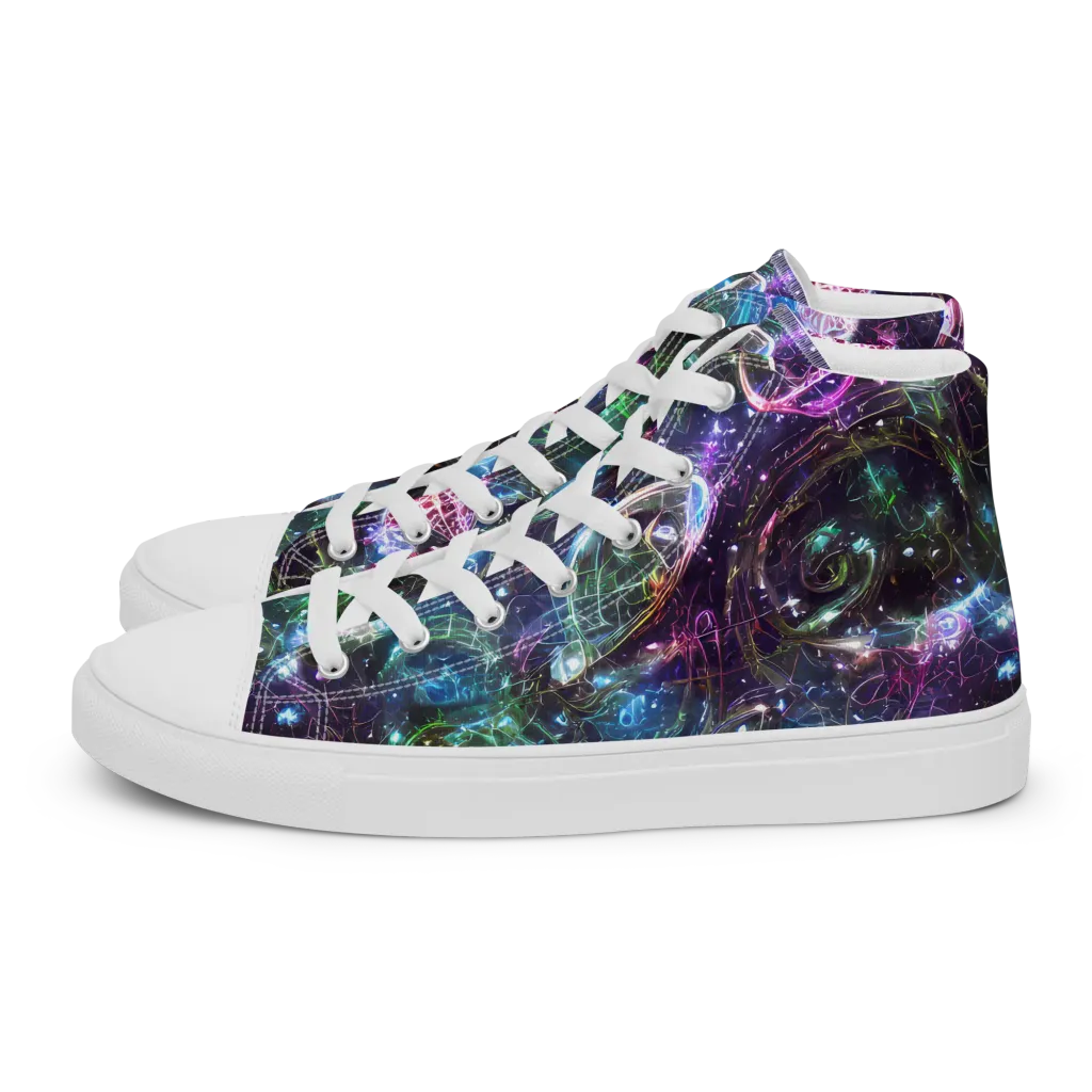 Vortex Spectrum on Women's High Top Canvas Shoes — Left