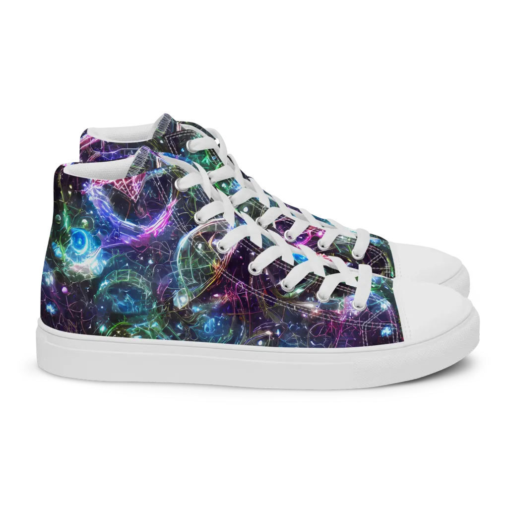 Vortex Spectrum on Women's High Top Canvas Shoes — Right