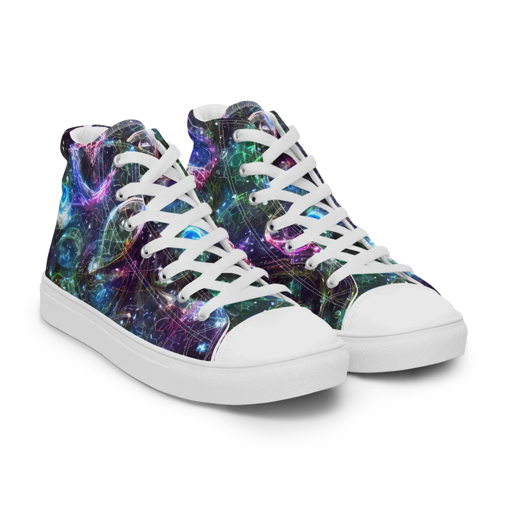 Vortex Spectrum on Women's High Top Canvas Shoes — Right Front