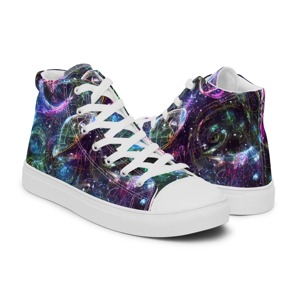 Vortex Spectrum on Women's High Top Canvas Shoes — Right