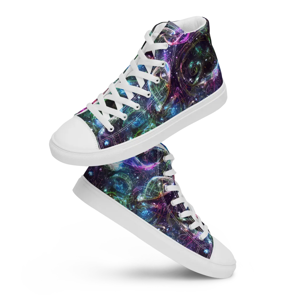 Vortex Spectrum on Women's High Top Canvas Shoes — Front