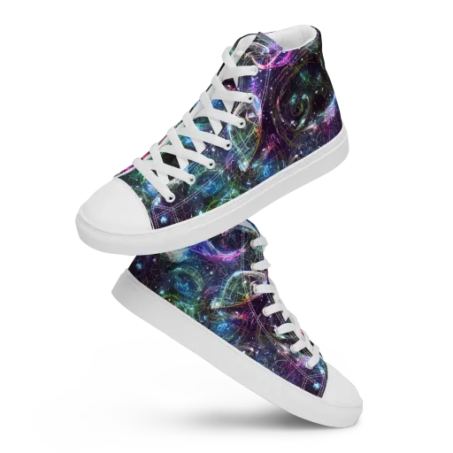 Vortex Spectrum on a Women's High Top Canvas Shoes