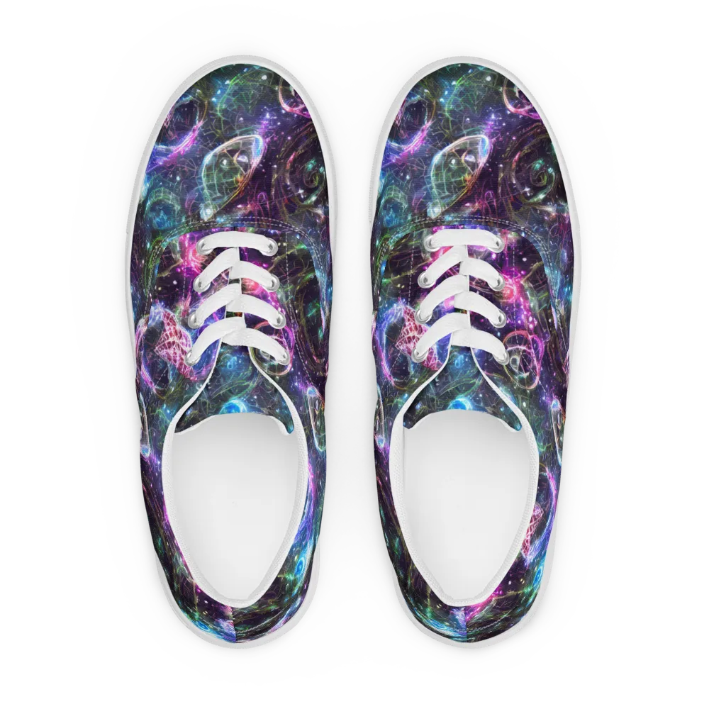 Vortex Spectrum on Men's Lace-Up Canvas Shoes — Front