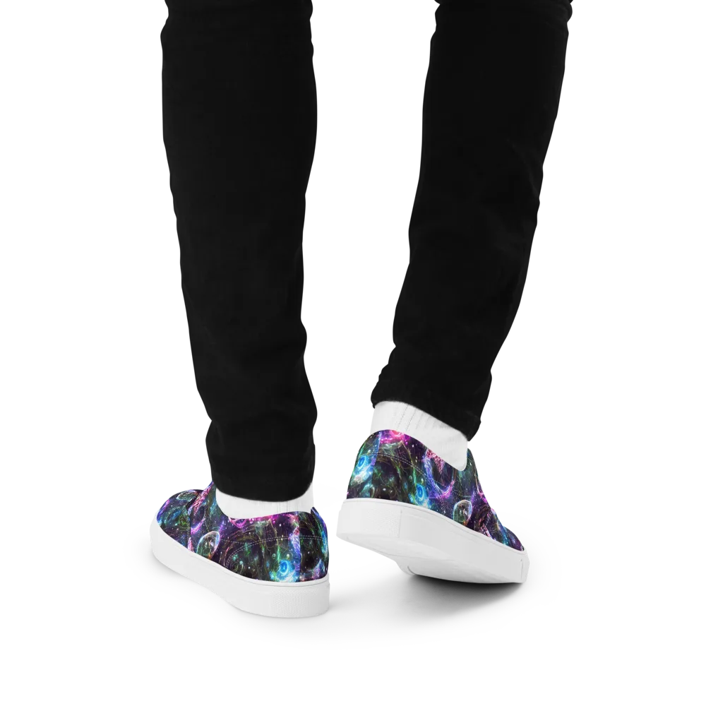 Vortex Spectrum on Men's Lace-Up Canvas Shoes — Back
