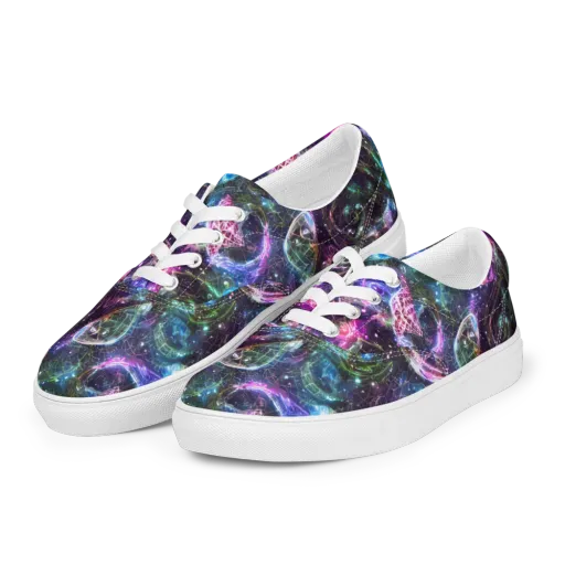 Vortex Spectrum on a Men's Lace-Up Canvas Shoes