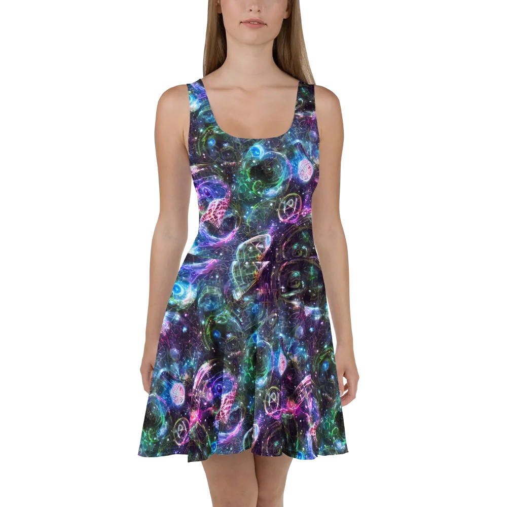 Vortex Spectrum on Skater Dress — Front