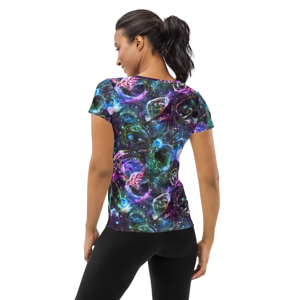 Vortex Spectrum on Women's Athletic T-Shirt — Back