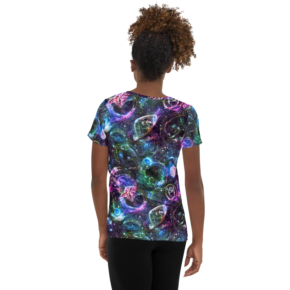 Vortex Spectrum on Women's Athletic T-Shirt — Back