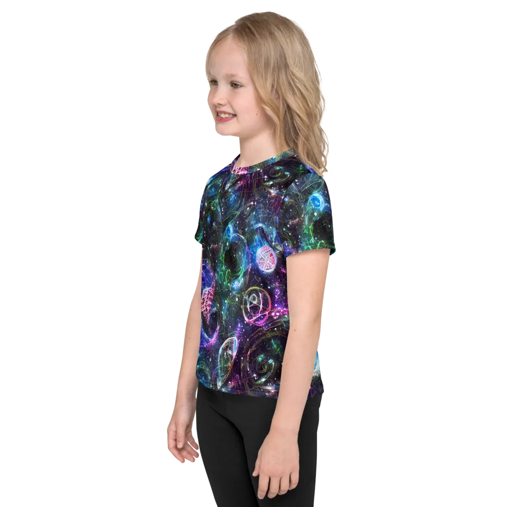 Vortex Spectrum on Kids Crew Neck T-Shirt — Left