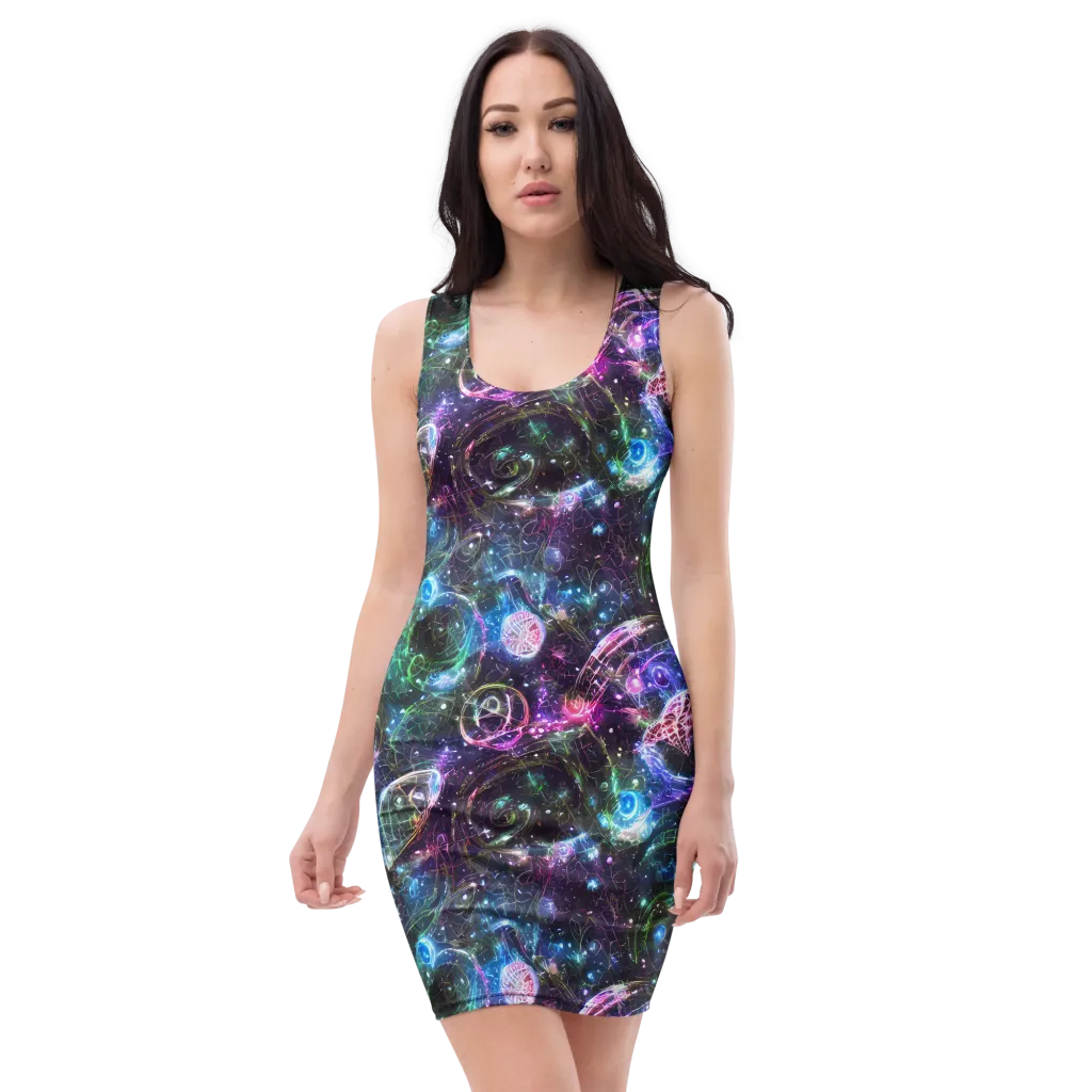 Vortex Spectrum on Bodycon Dress — Front