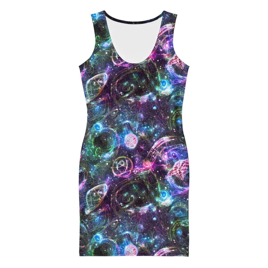 Vortex Spectrum on Bodycon Dress — Front