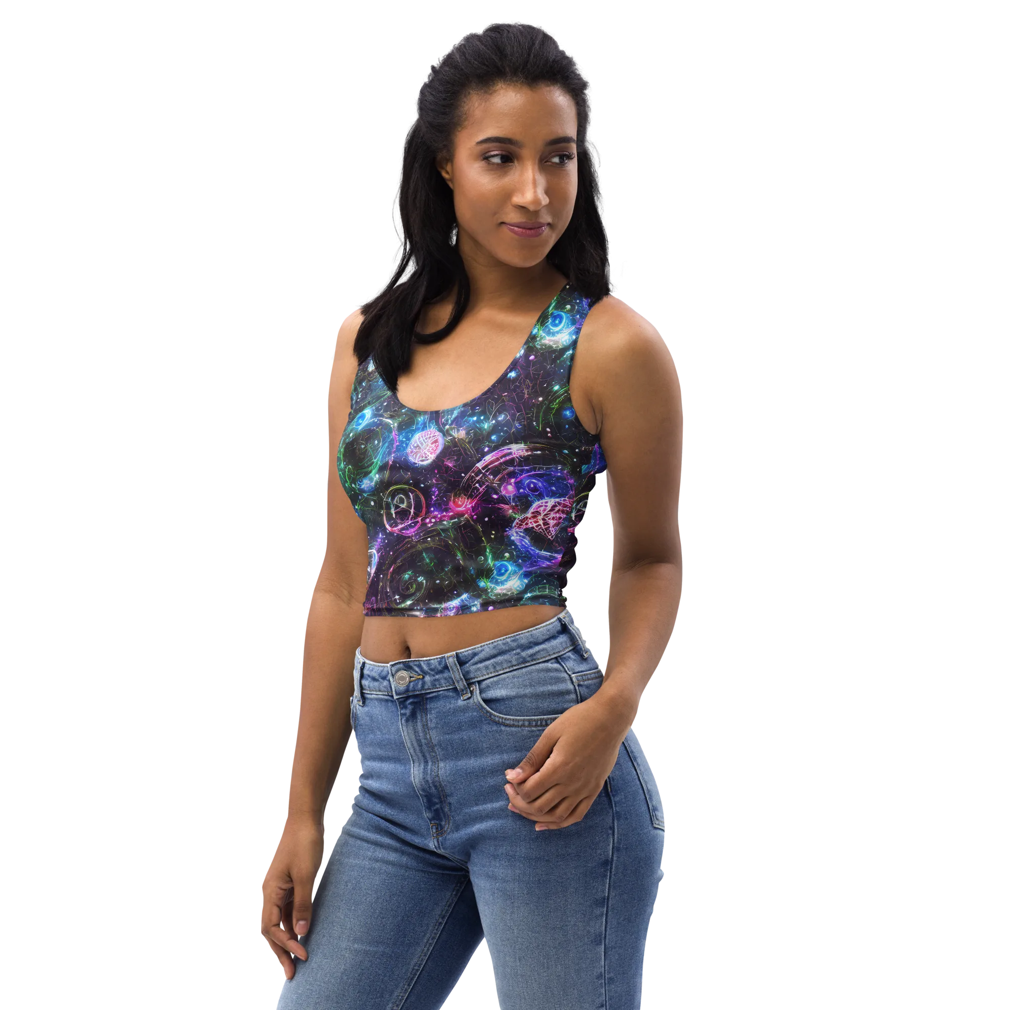 Vortex Spectrum on Crop Top — Left Front