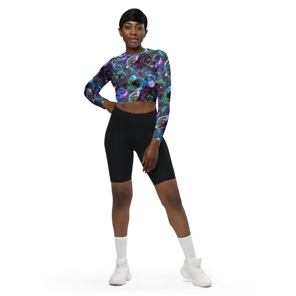 Vortex Spectrum on Long Sleeve Crop Top — Front