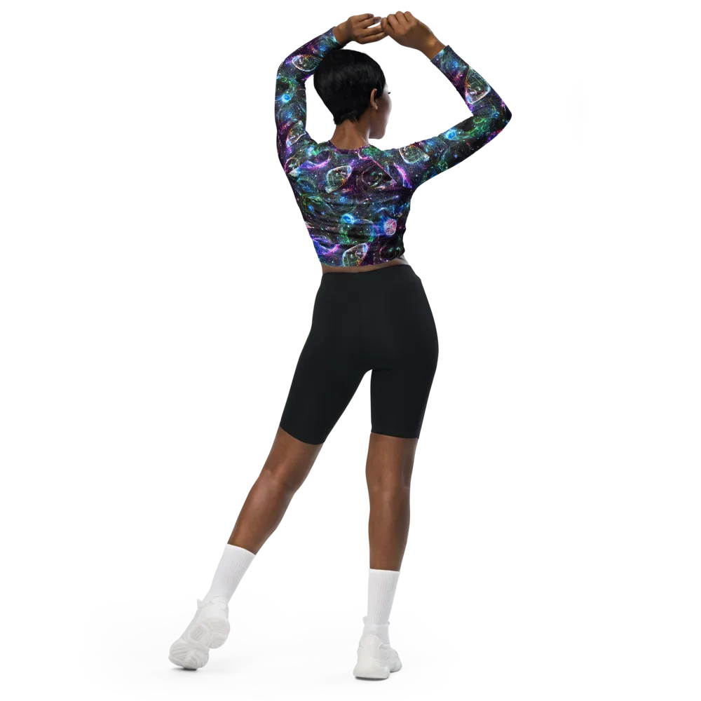 Vortex Spectrum on Long Sleeve Crop Top — Back