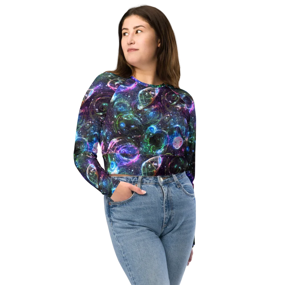 Vortex Spectrum on Long Sleeve Crop Top — Front